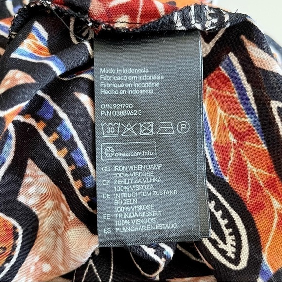 H&M Tribal Print V-Neck Kaftan Dress Size 8 - Picture 12 of 13